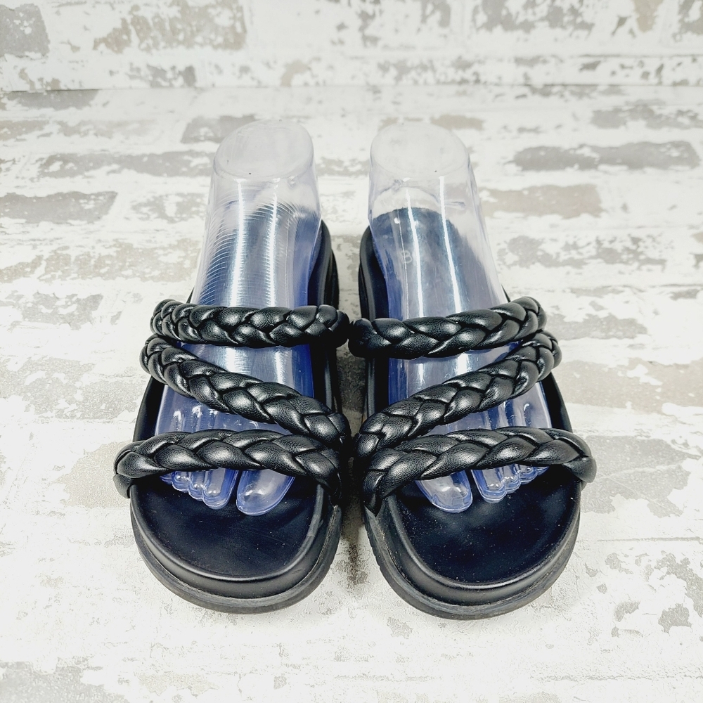 BP Keaton Black Braided Slide Summer Flat Casual Sandals H464 - Picture 3 of 11